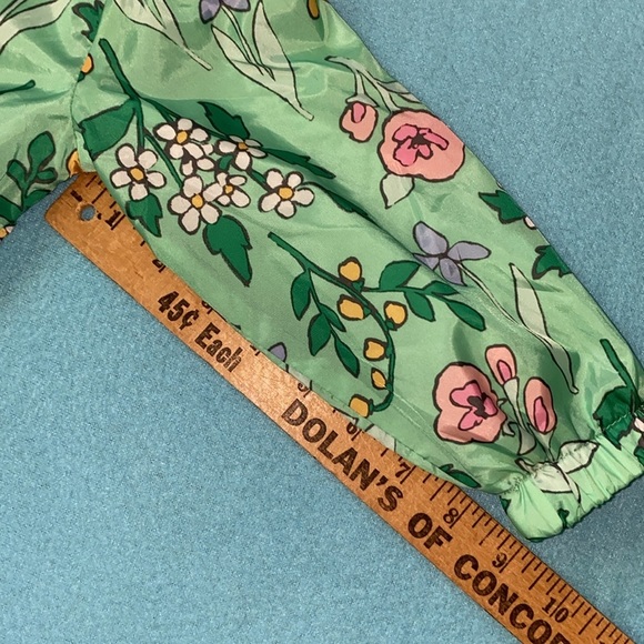 CAT & JACK floral zip up hooded windbreaker with 2 zipper pockets NEW size 2T - Picture 11 of 12